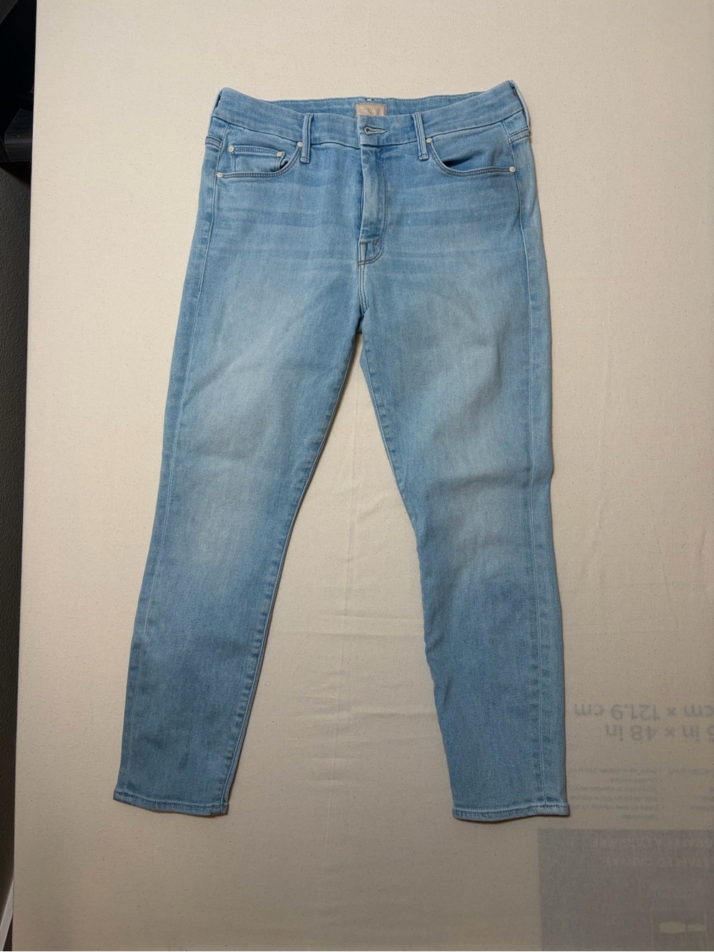MOTHER Light Blue Cropped Ankle Jeans